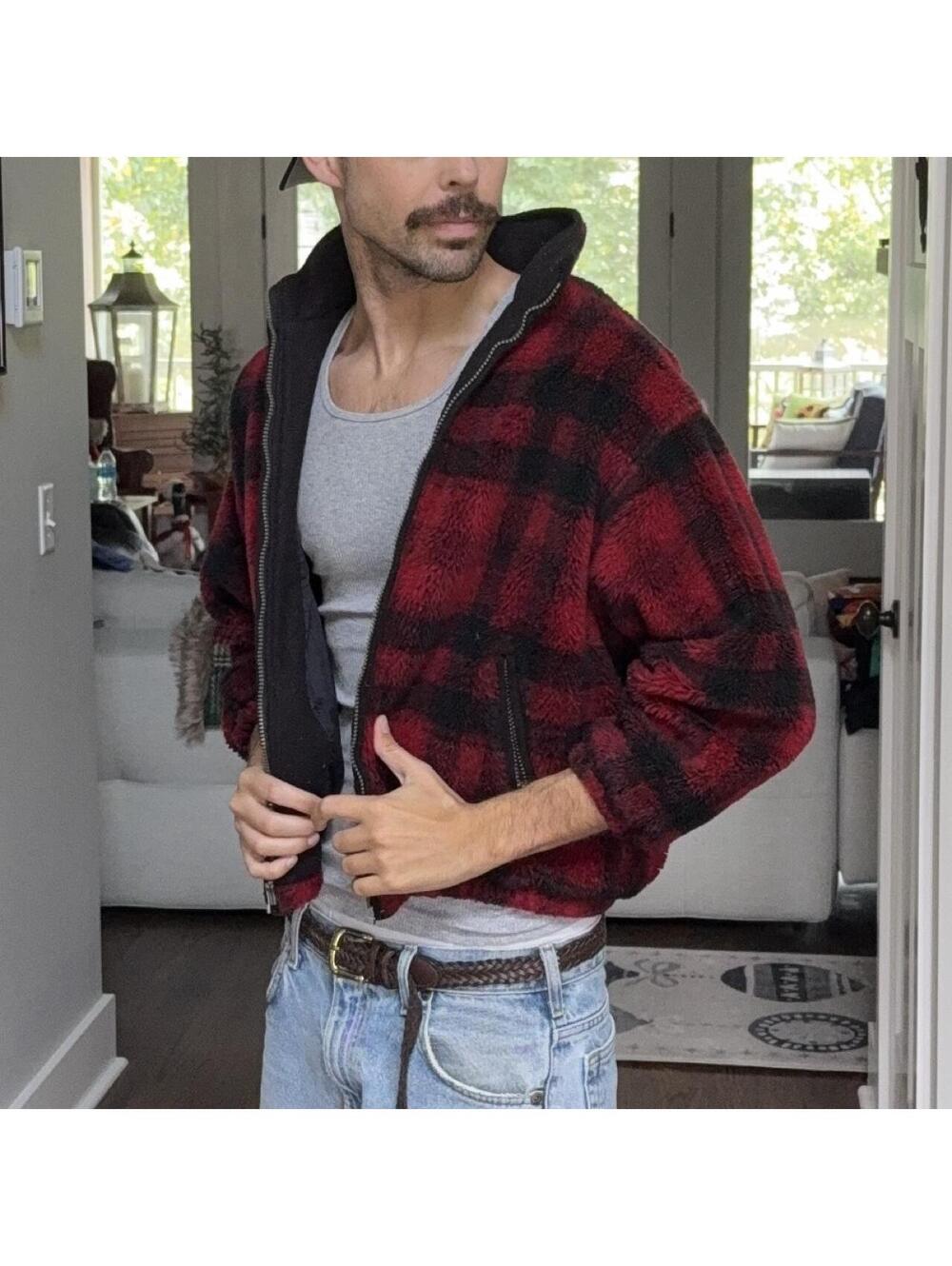 🪵❤️ Vintage London Fog Buffalo Plaid Sherpa Fleece Jacket | Women’s M